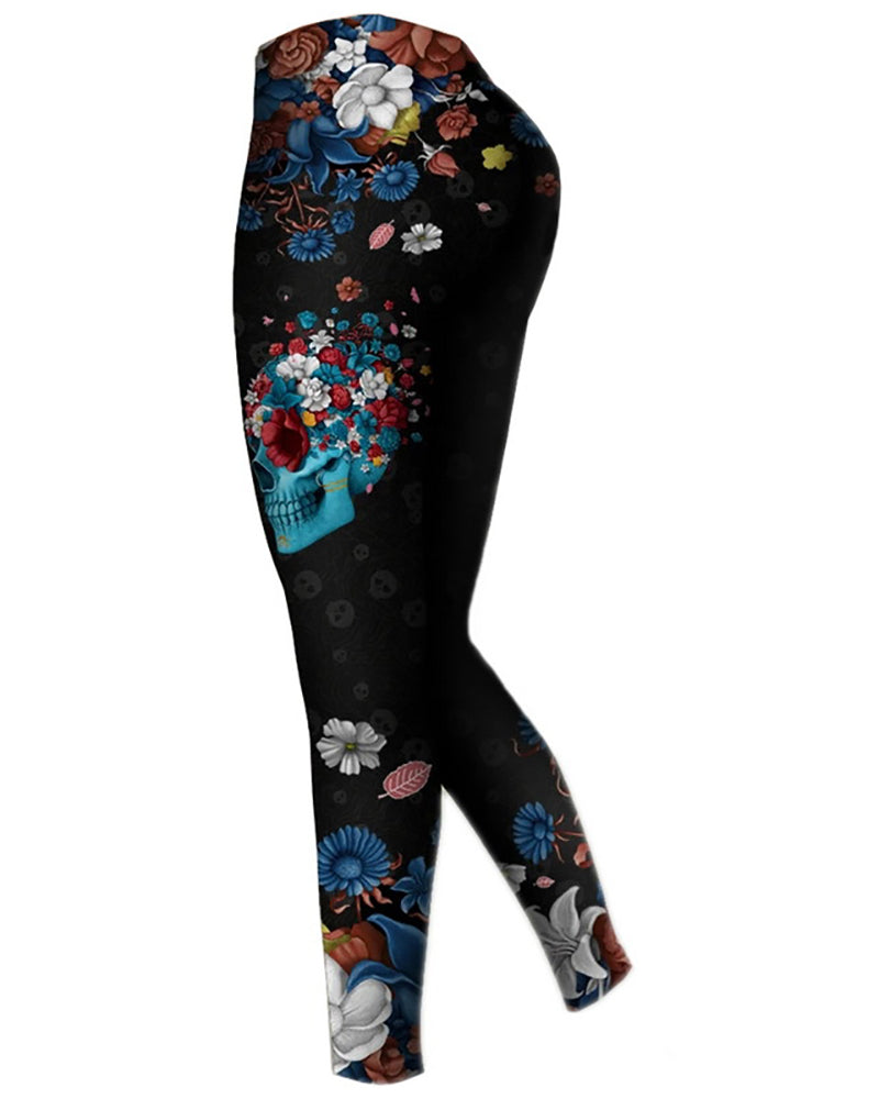 Women Casual Yoga Sport Sleeveless Suit T Shirt YinYang Cat Print 3D Tank Tops Pants Cool Flower Skull Tanks Back Hollow out Vest Casual Tees