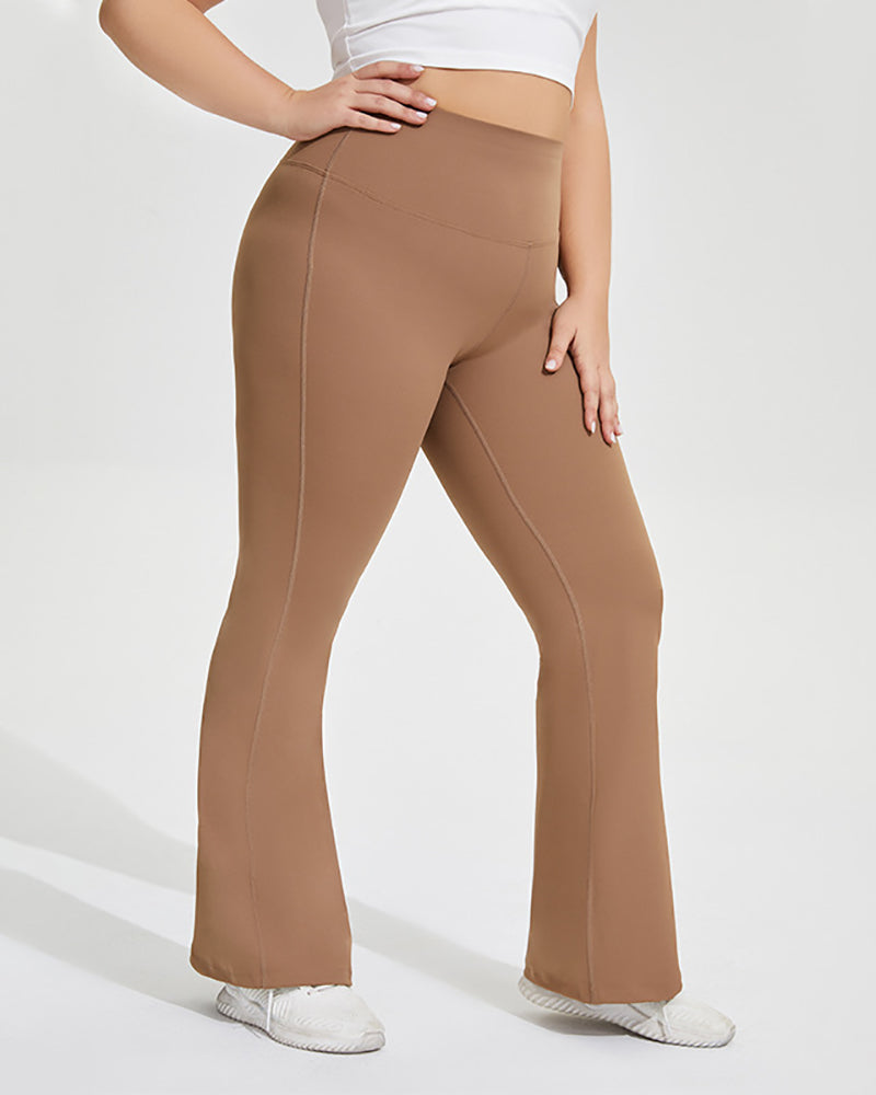 Woman Sports Active Wear Plus Size Wide Leg Women Pants Coco Green Black XL-4XL