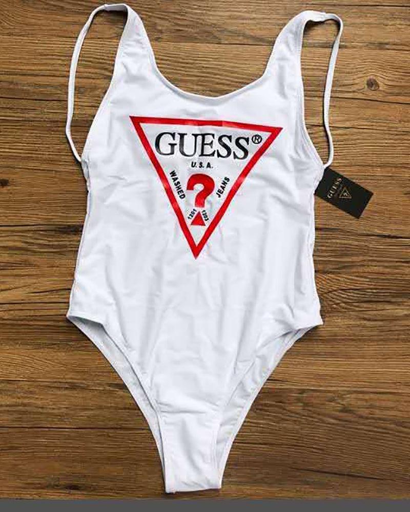 Open Back Women One Piece Swimsuit