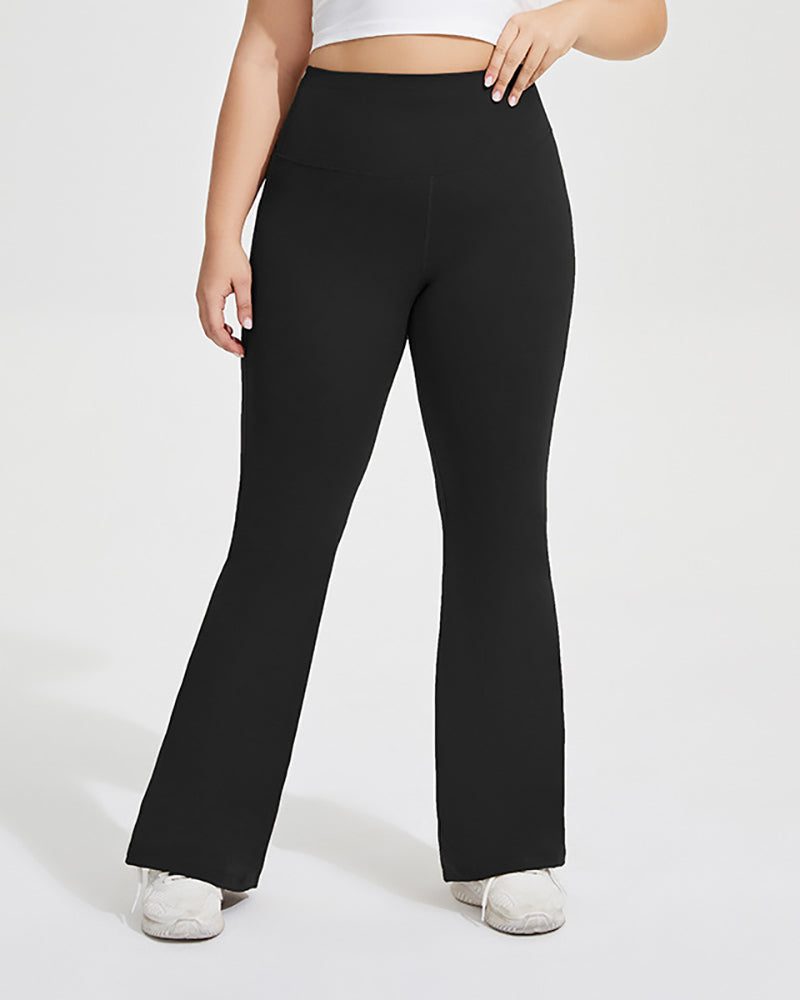 Woman Sports Active Wear Plus Size Wide Leg Women Pants Coco Green Black XL-4XL