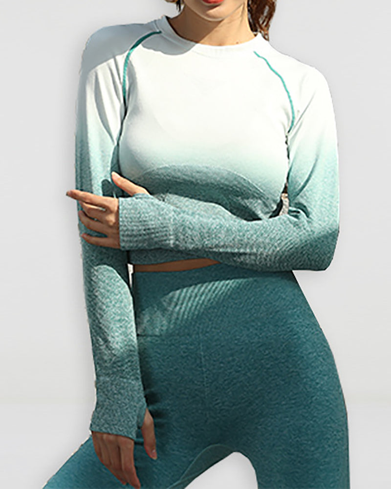 Ladies Fashion Sports Suit Gym Fashion Running Three-piece Yoga Suit