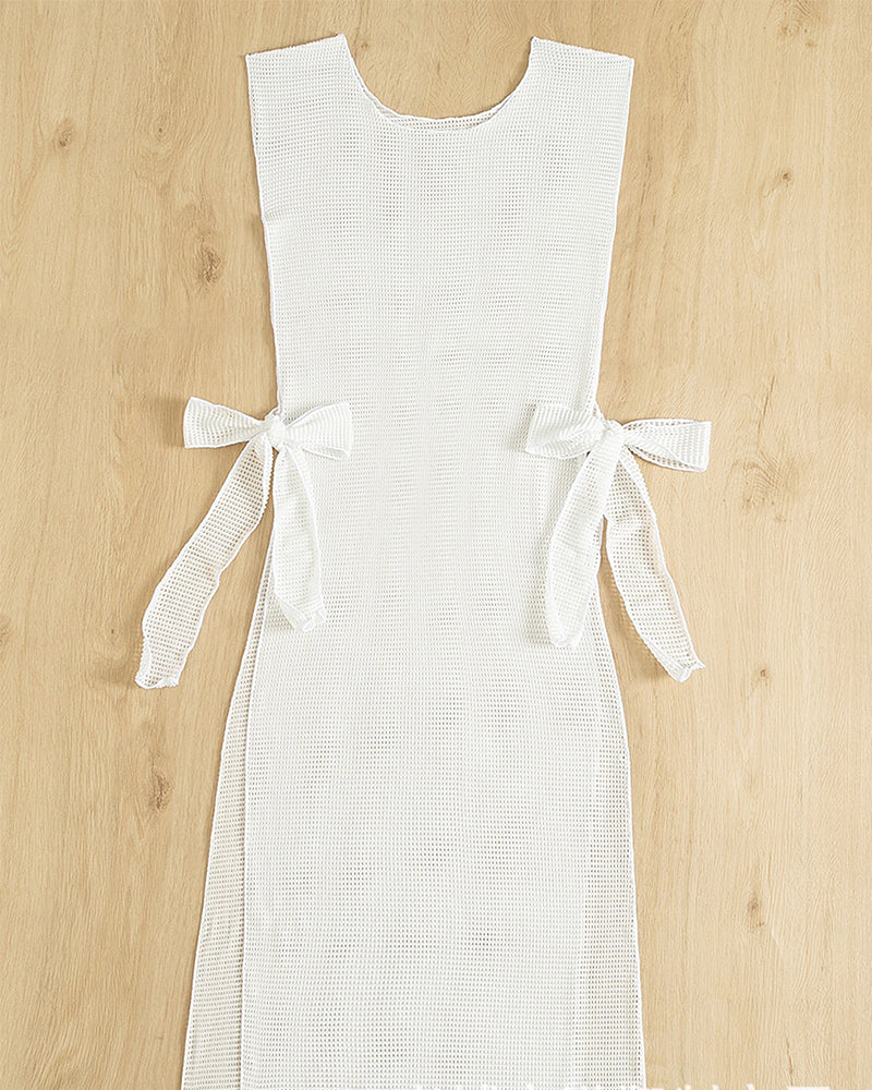 Sexy Sleeveless Tie Side High Slit Women Vocation Beach Dresses Black Yellow Blue Army Green Rosy White Orange Brown XS-XL