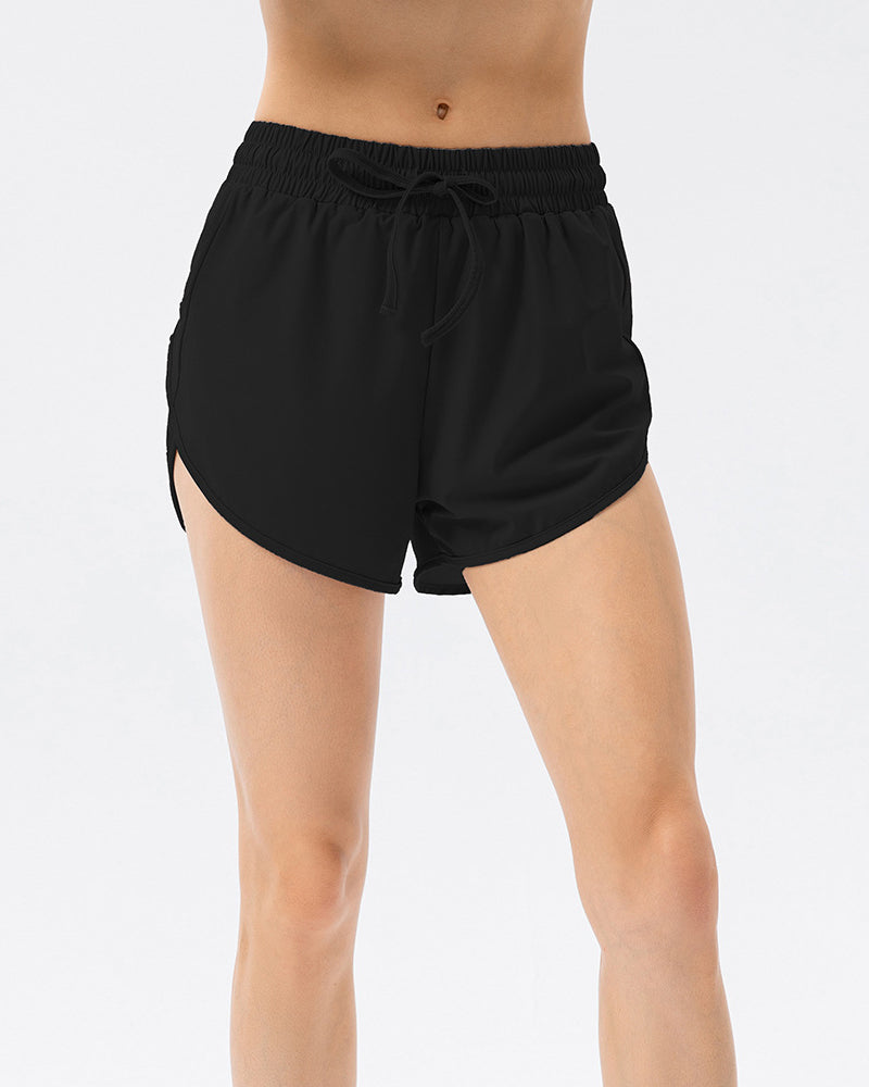 Fashion Tennis Sports Quick Drying Lined Shorts Black Gray Pink Blue Green 4-12
