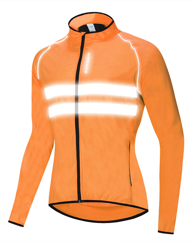 Ultralight Windproof Cycling Jackets Hooded Men Riding Clothing Bike longsleeve Jerseys Reflective Wind Coat