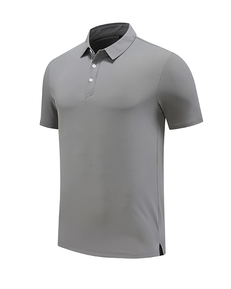 Summer Sports Casual Polo Shirt Lapel Stretch Short-Sleeved T-Shirt Breathable Quick-Drying Fitness Clothes Men Loose T-shirt S-4XL