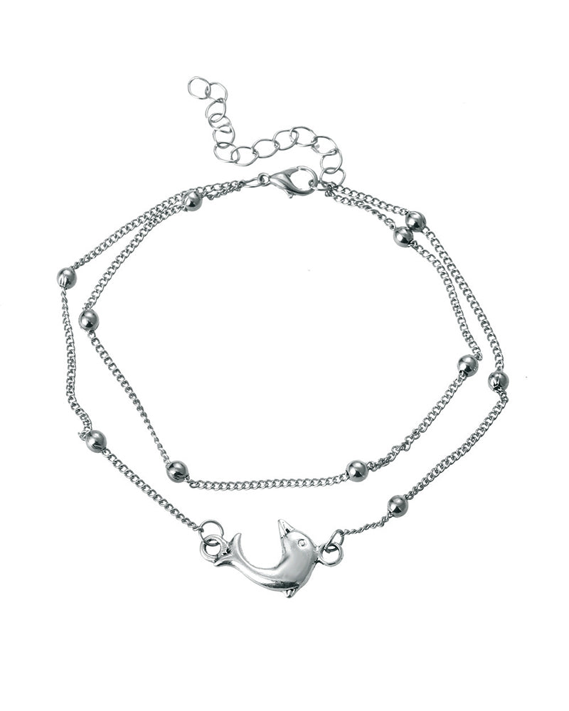 Beach Conch Rice Bead Yoga Anklet Bracelet Starfish Pendant Shell Crystal Bead Foot Ornament OM6326