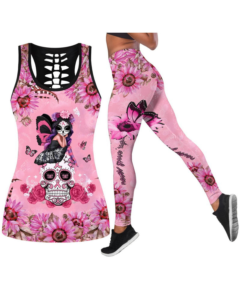 Women Casual Yoga Sport Sleeveless Suit T Shirt YinYang Cat Print 3D Tank Tops Pants Cool Flower Skull Tanks Back Hollow out Vest Casual Tees