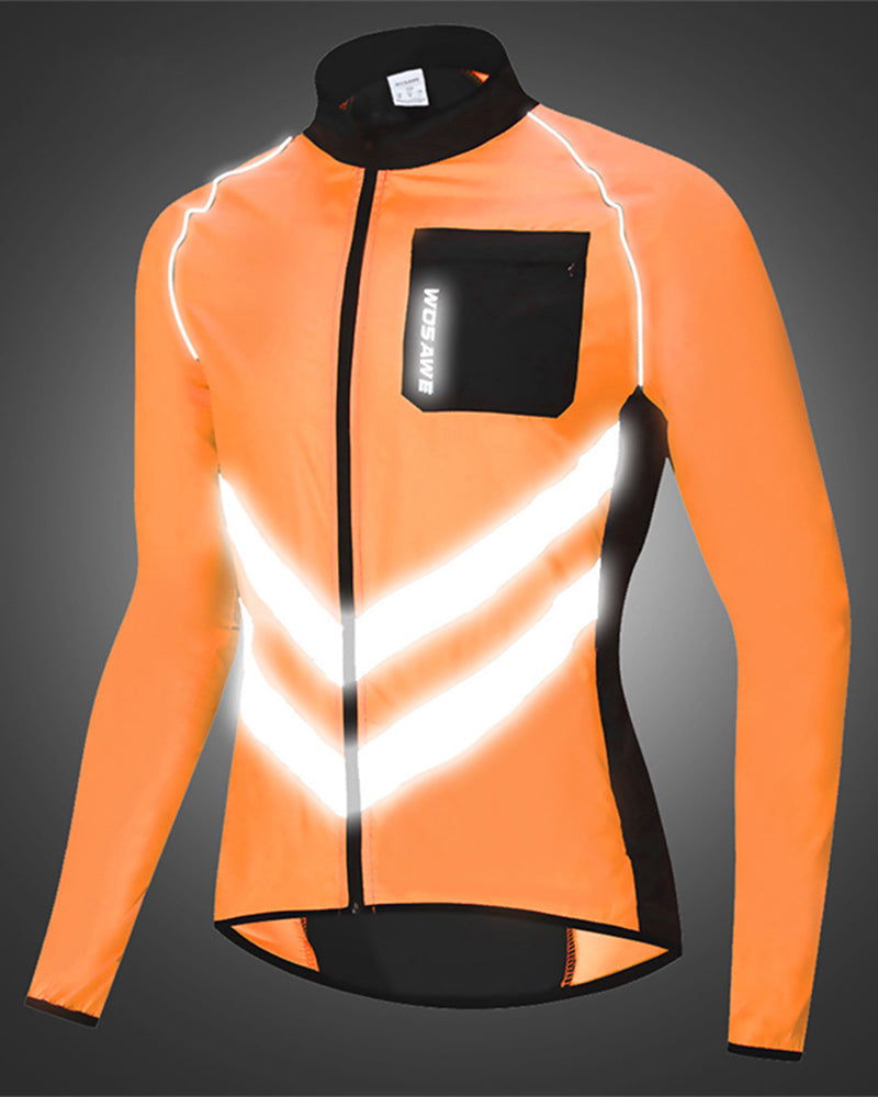 Ultralight Windproof Cycling Jackets Hooded Men Riding Clothing Bike longsleeve Jerseys Reflective Wind Coat
