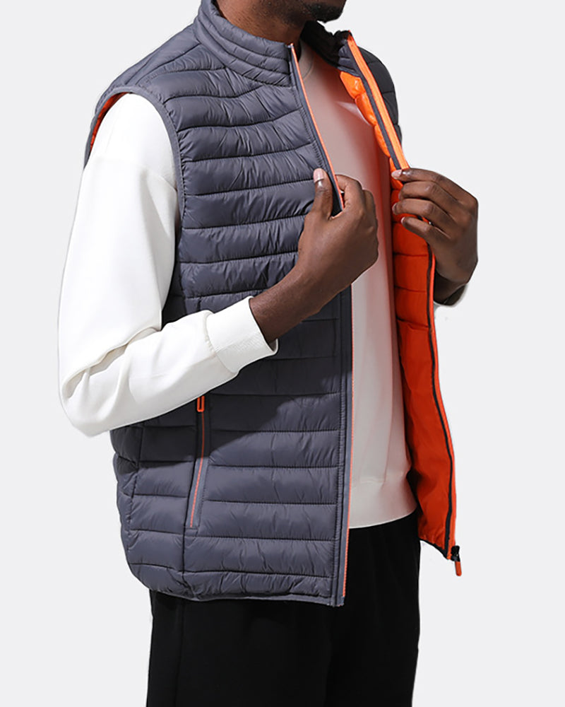 Warm Fluffy Down Cotton Padded Down Gilet Top Black Blue Green Red M-6XL
