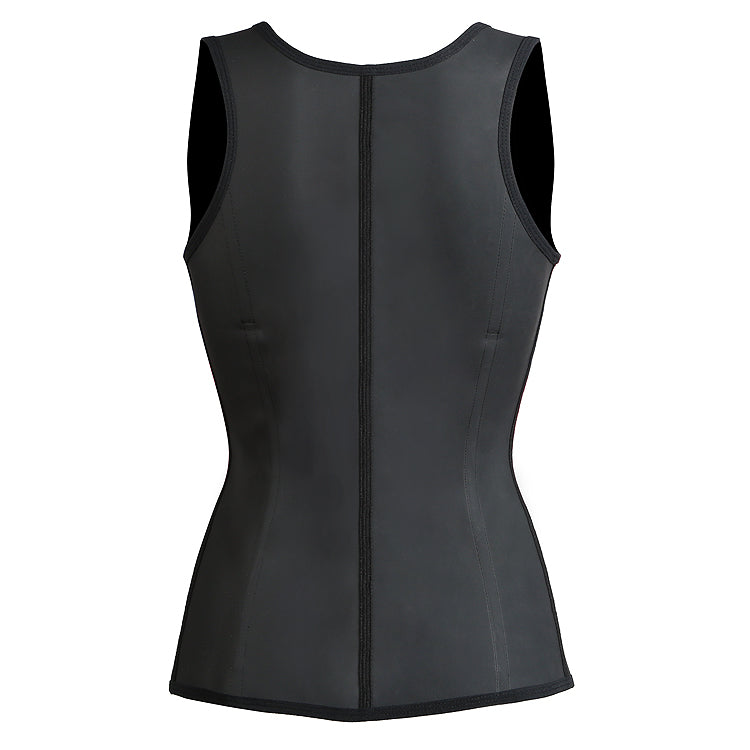 4 Steel Bone Sexy Latex Women Rubber Corset Leather Black