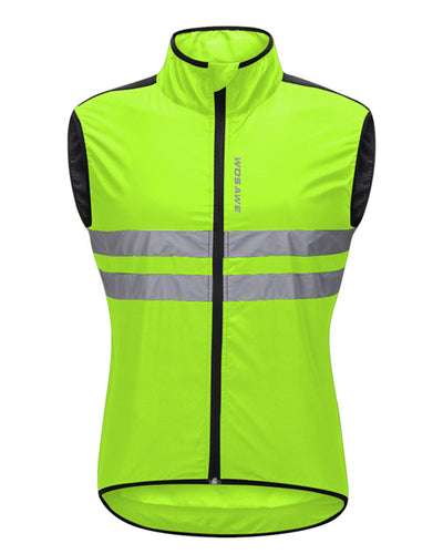 High Visibility Cycling Vest Reflective MTB Sleeveless Windproof Windbreaker Bike Bicycle Jersey Safety Vest Wind Coat