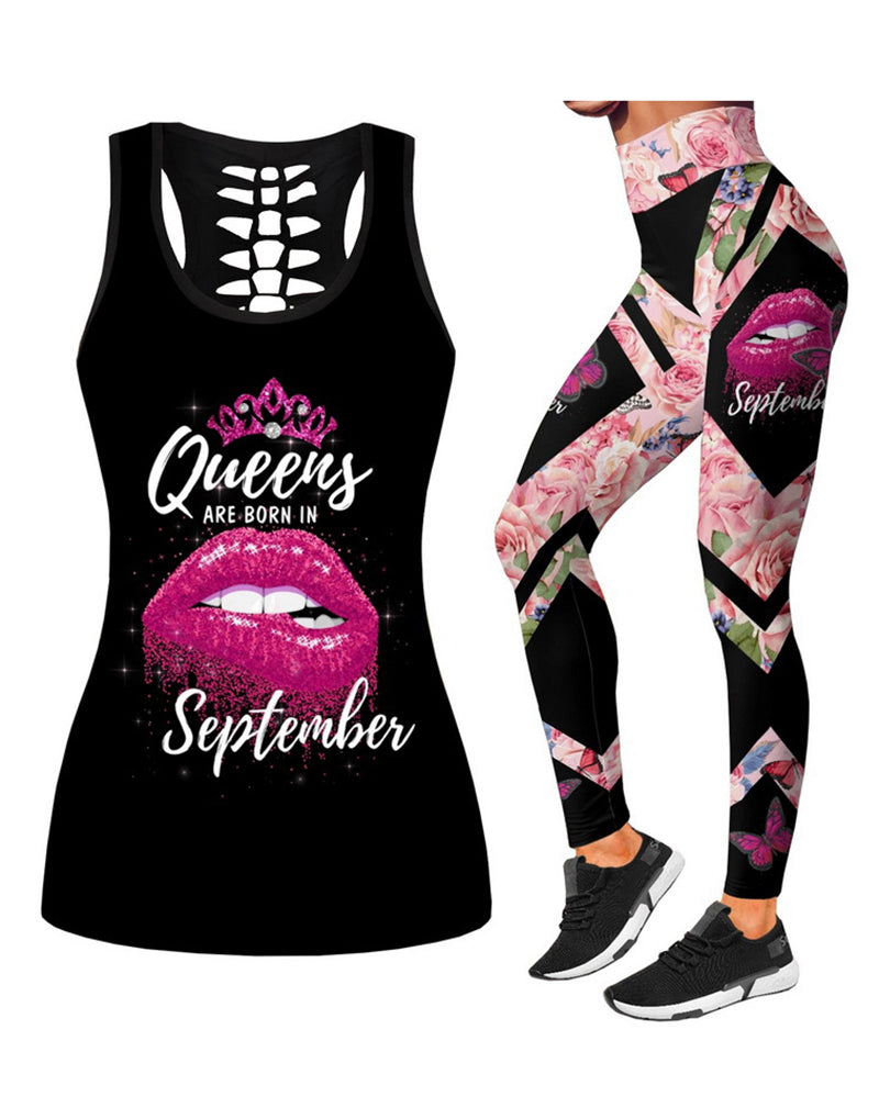 Women Casual Yoga Sport Sleeveless Suit T Shirt YinYang Cat Print 3D Tank Tops Pants Cool Flower Skull Tanks Back Hollow out Vest Casual Tees
