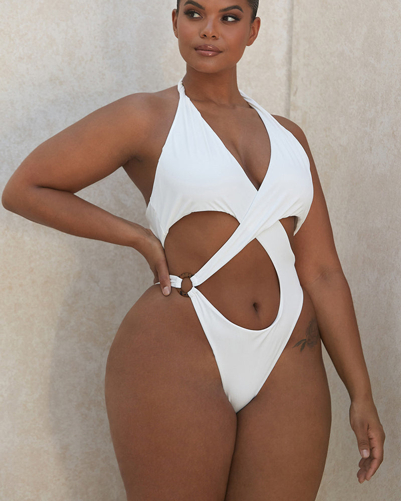 Solid Color Women New One Piece Bikini