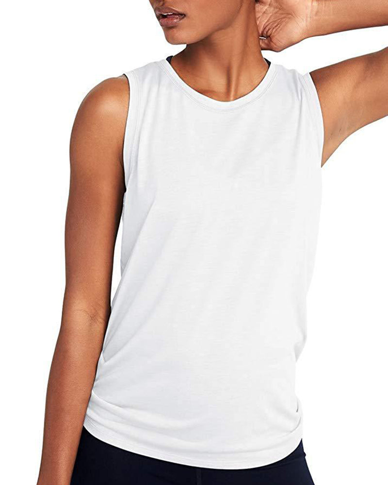 Fashion Women Mesh Sports Vest Solid Color