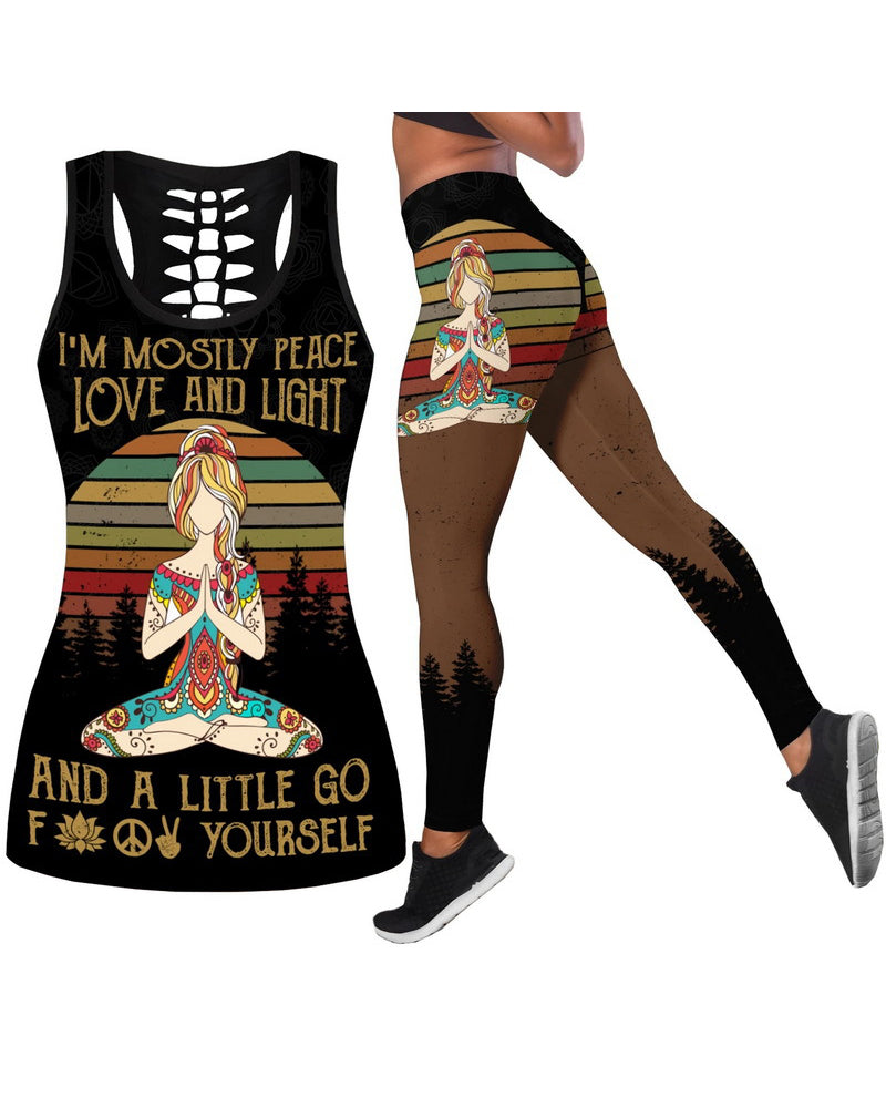 Women Casual Yoga Sport Sleeveless Suit T Shirt YinYang Cat Print 3D Tank Tops Pants Cool Flower Skull Tanks Back Hollow out Vest Casual Tees