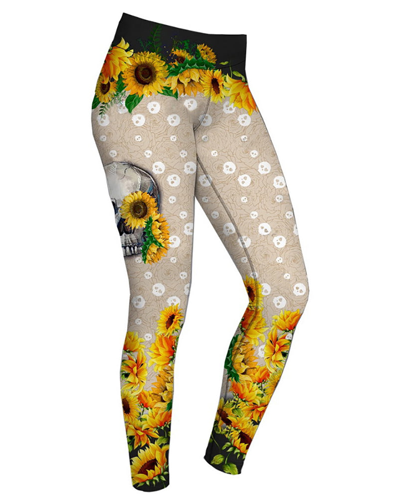 Women Casual Yoga Sport Sleeveless Suit T Shirt YinYang Cat Print 3D Tank Tops Pants Cool Flower Skull Tanks Back Hollow out Vest Casual Tees