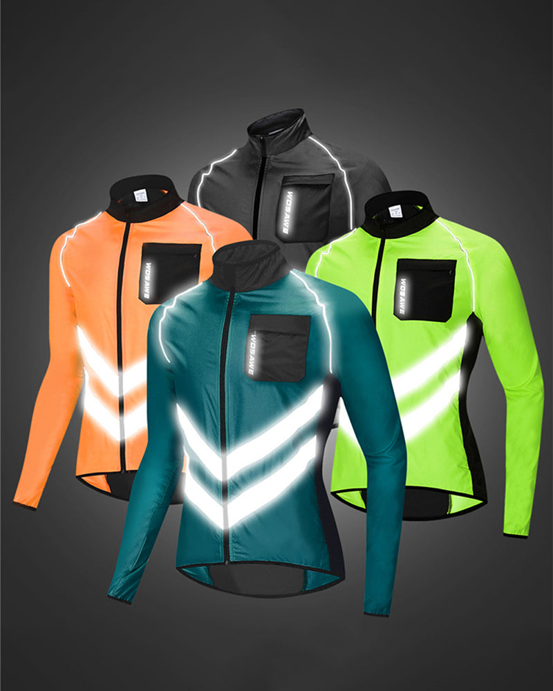 Ultralight Windproof Cycling Jackets Hooded Men Riding Clothing Bike longsleeve Jerseys Reflective Wind Coat