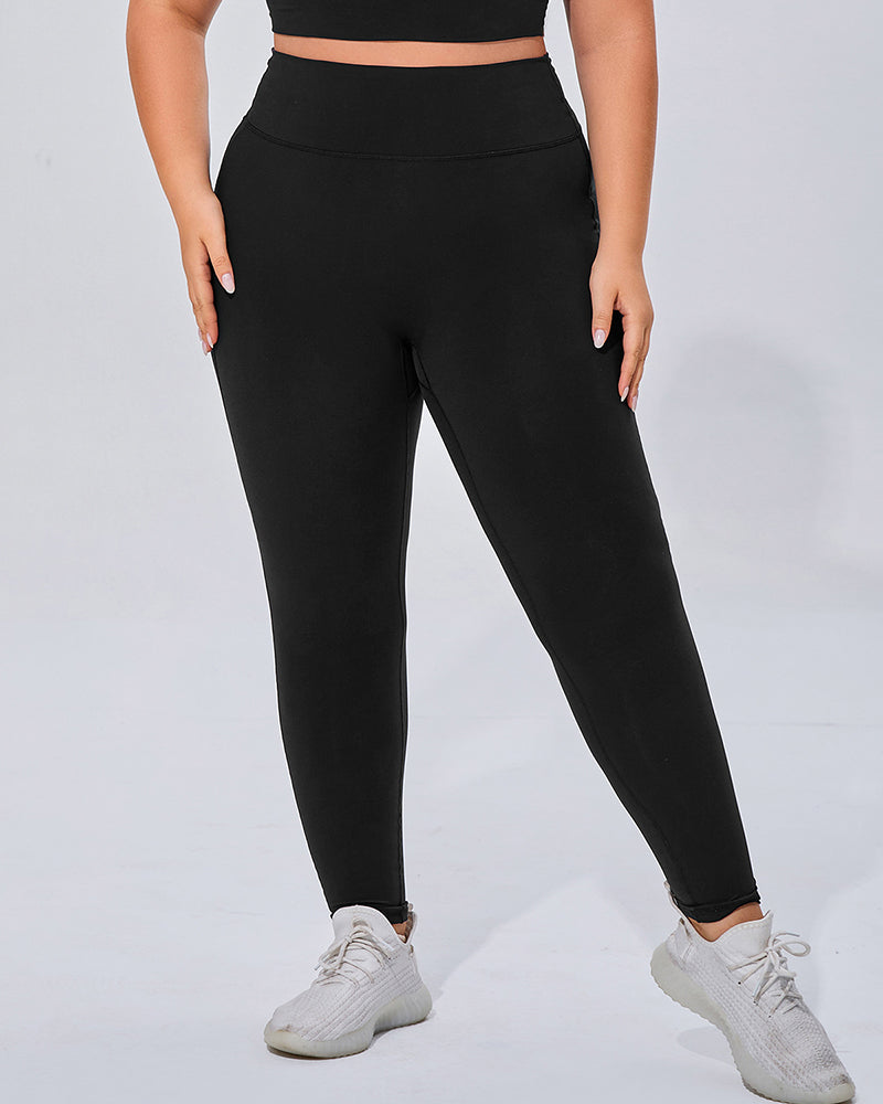 Women High Waist Breathable Plus Size Sports Pants S-3XL