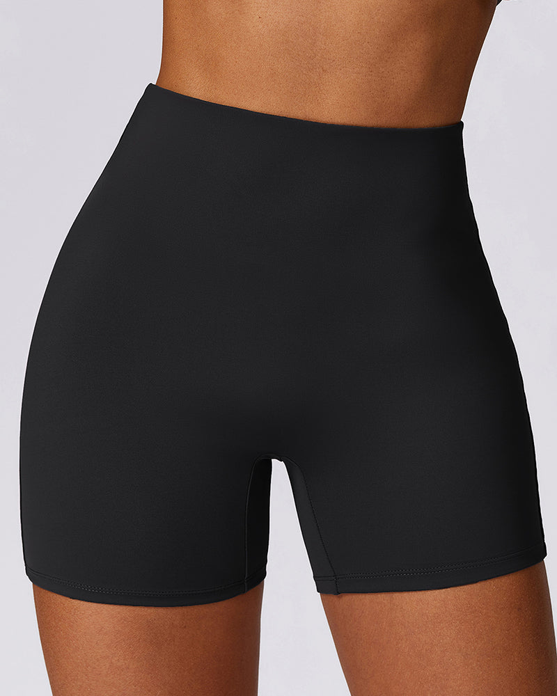 Women Hip Lift High Wasit Slim Fitness Shorts S-XL