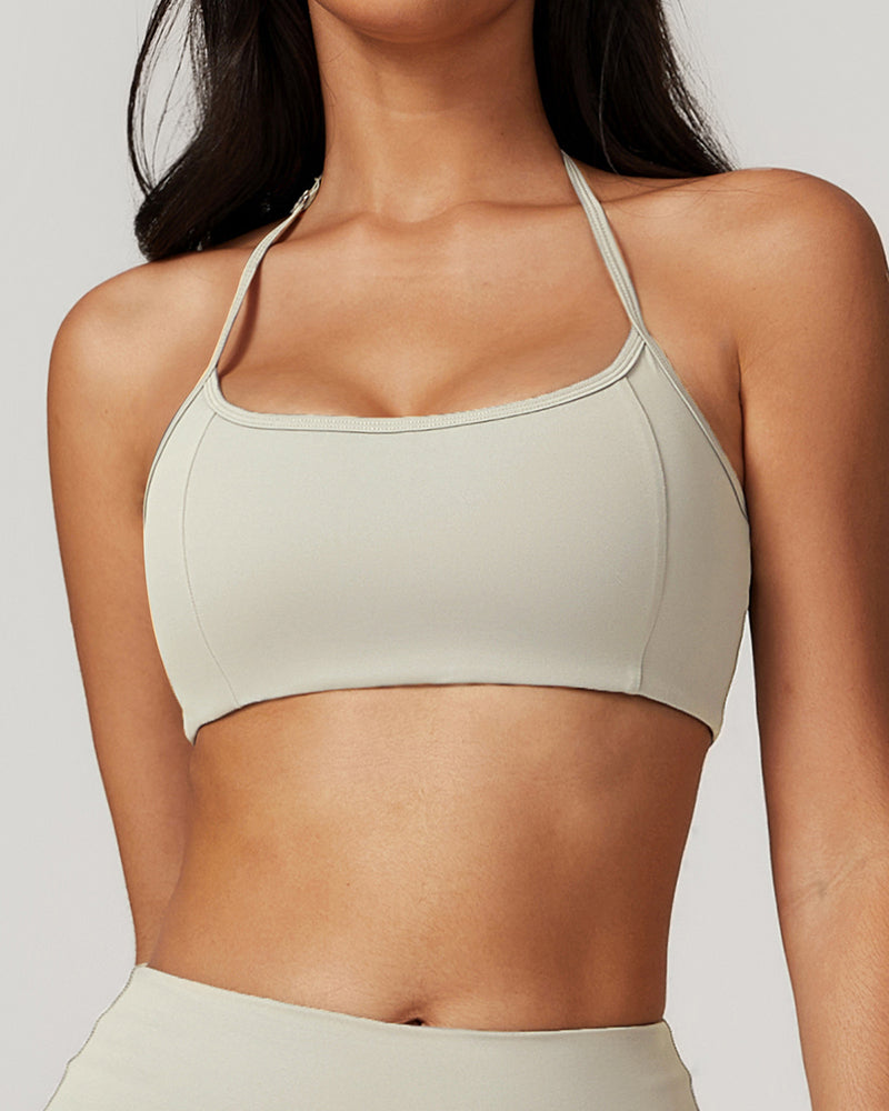 Women Halter Neck Sports Fitness Bra S-XL