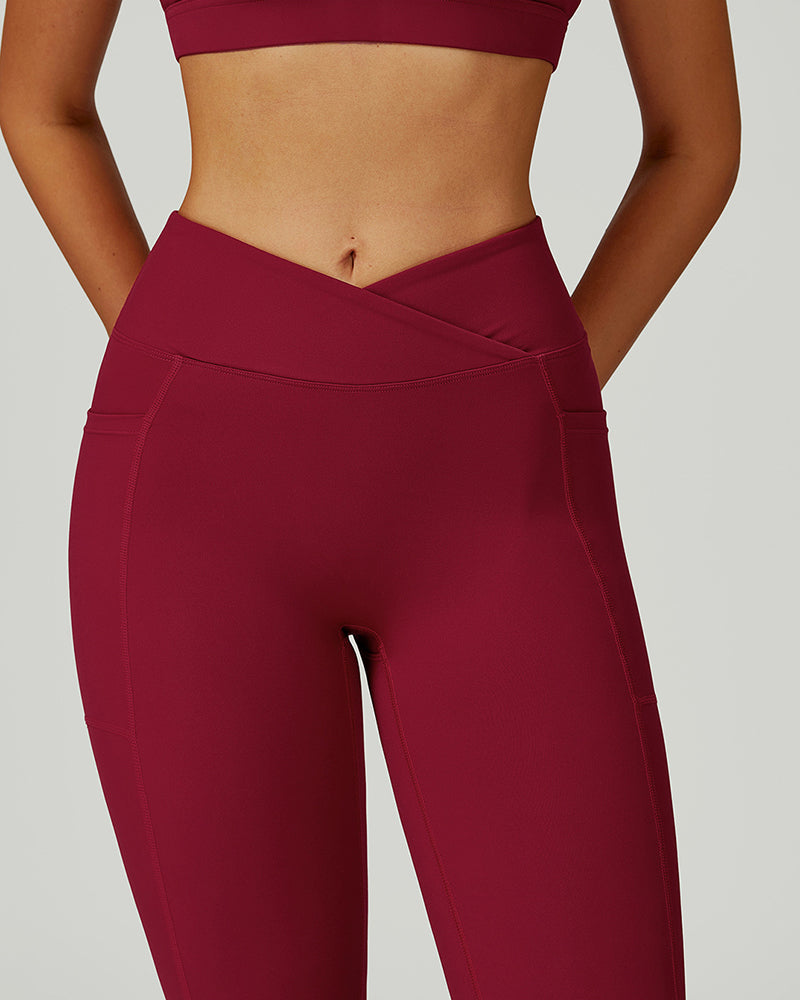 Women Criss High Waist Wide Leg Running Dancing Pilates Pants S-XL
