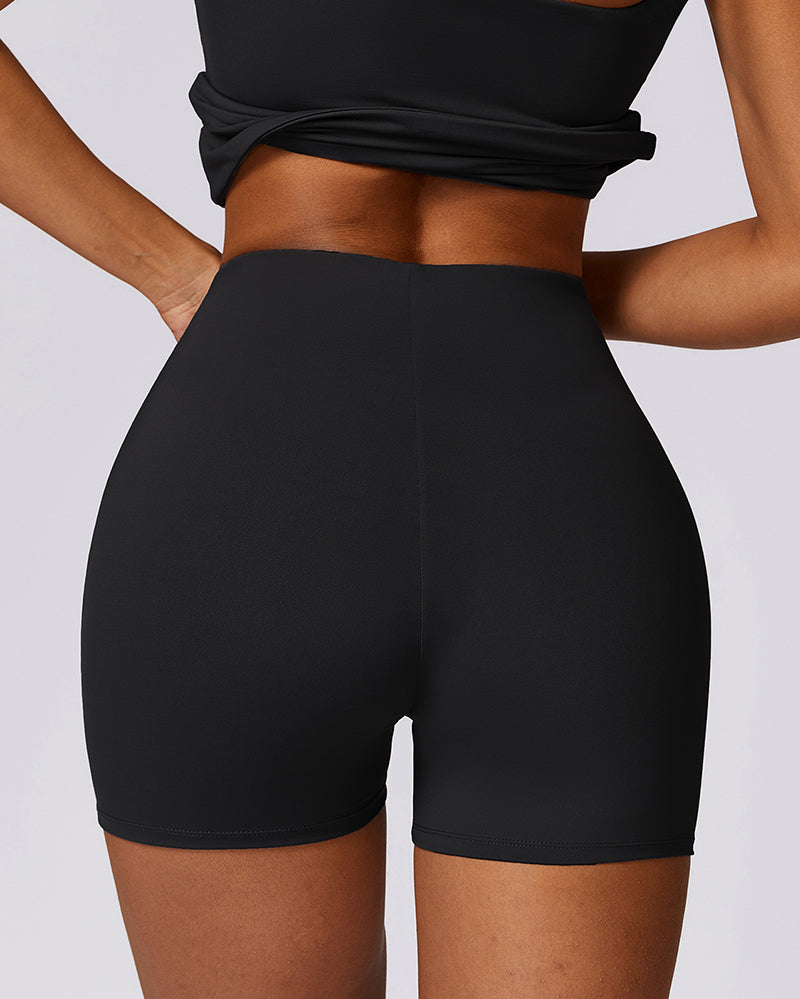 Women Hip Lift High Wasit Slim Fitness Shorts S-XL