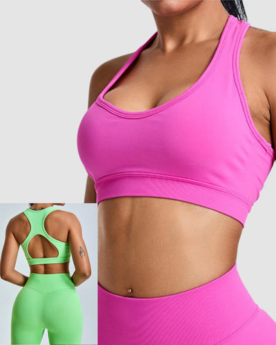 Women I Back Hollow Out High Protection Yoga Bra S-XL