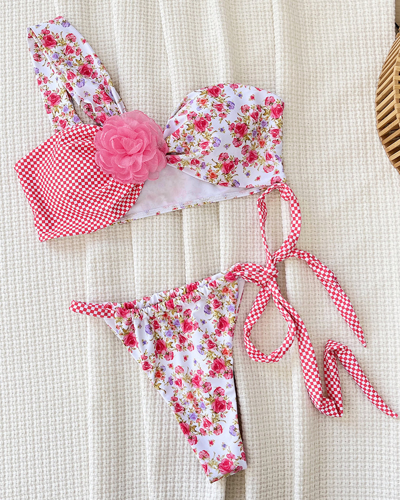 Floral Printed Women Summer Bikini Set S-L