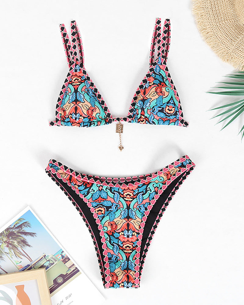 Printed Cute Women Brazilian Bikini Set S-XL