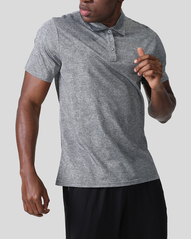 Fitness Short Sleeve Lapel Quickly Drying Men&