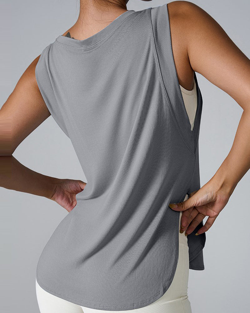 Wholesale Loose Women Sleeveless Sports Cover Vest S-XL