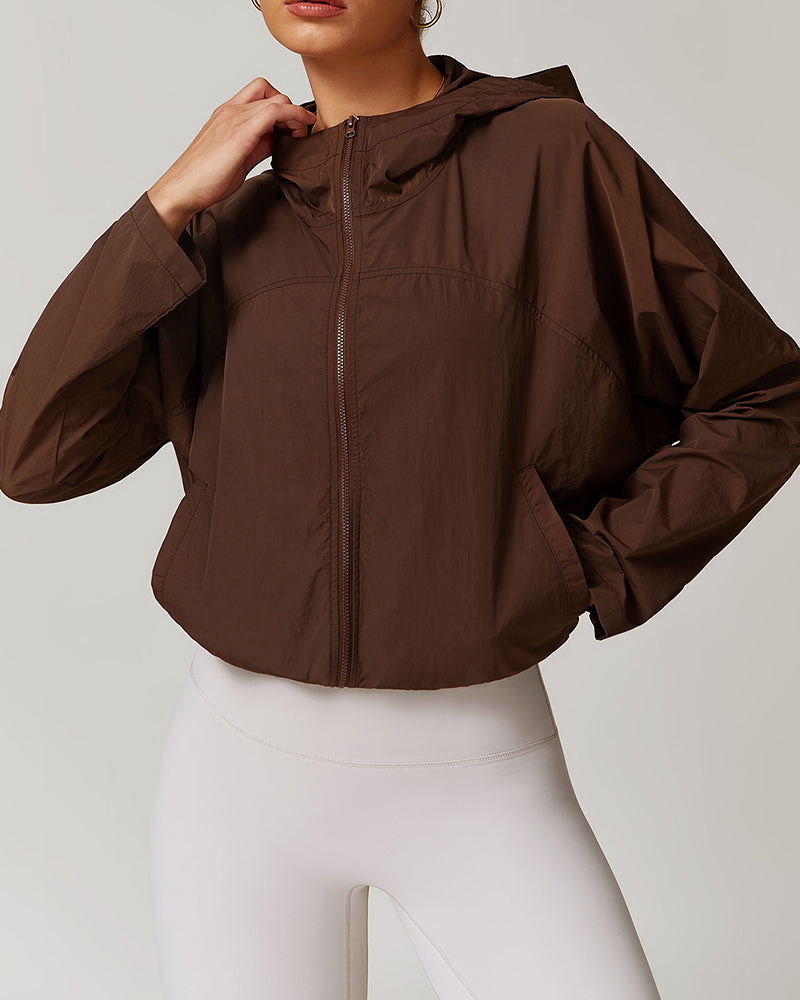 Wholesale Outdoor Long Sleeve Running Loose Sports Women Coat S-XL