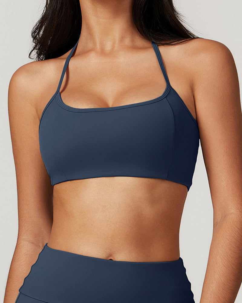 Women Halter Neck Sports Fitness Bra S-XL