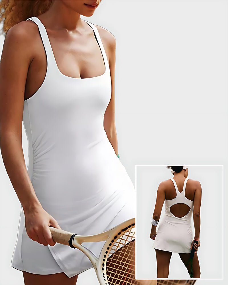 Women Sleeveless New Sports Lined Tennis Quick Drying Dress S-L