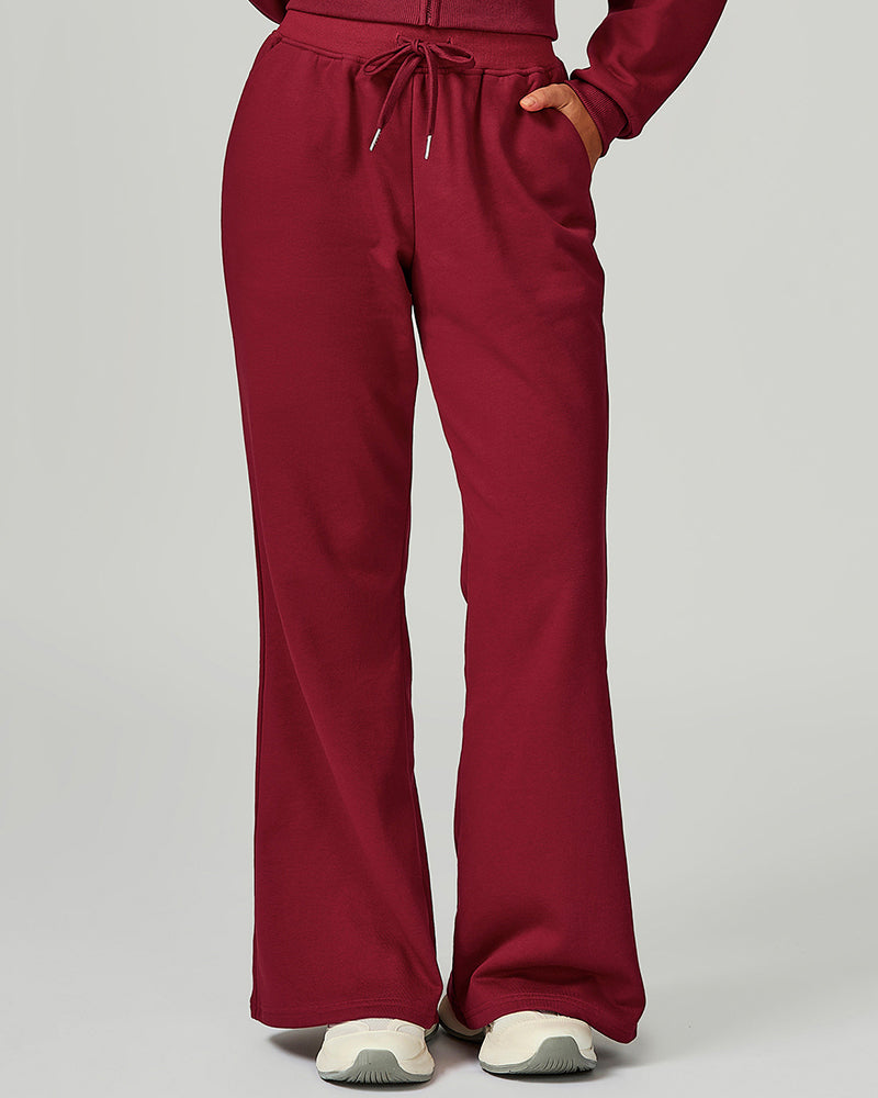 Women OEM High Waist Loose Wide Leg Sweatpants Sports Pants S-XL