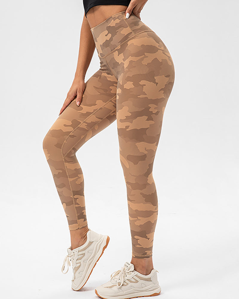 Summer Women Camo High Waist Sports Leggings Pants S-2XL