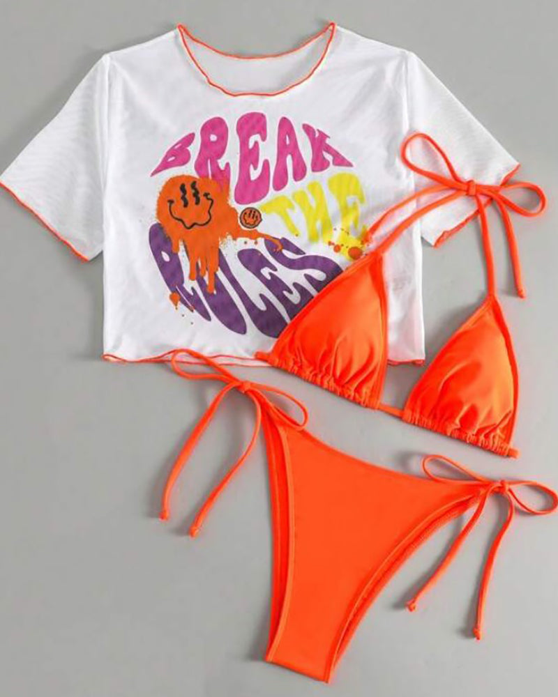 3pcs Set Wholesale Women Colorful Bikini Set S-L