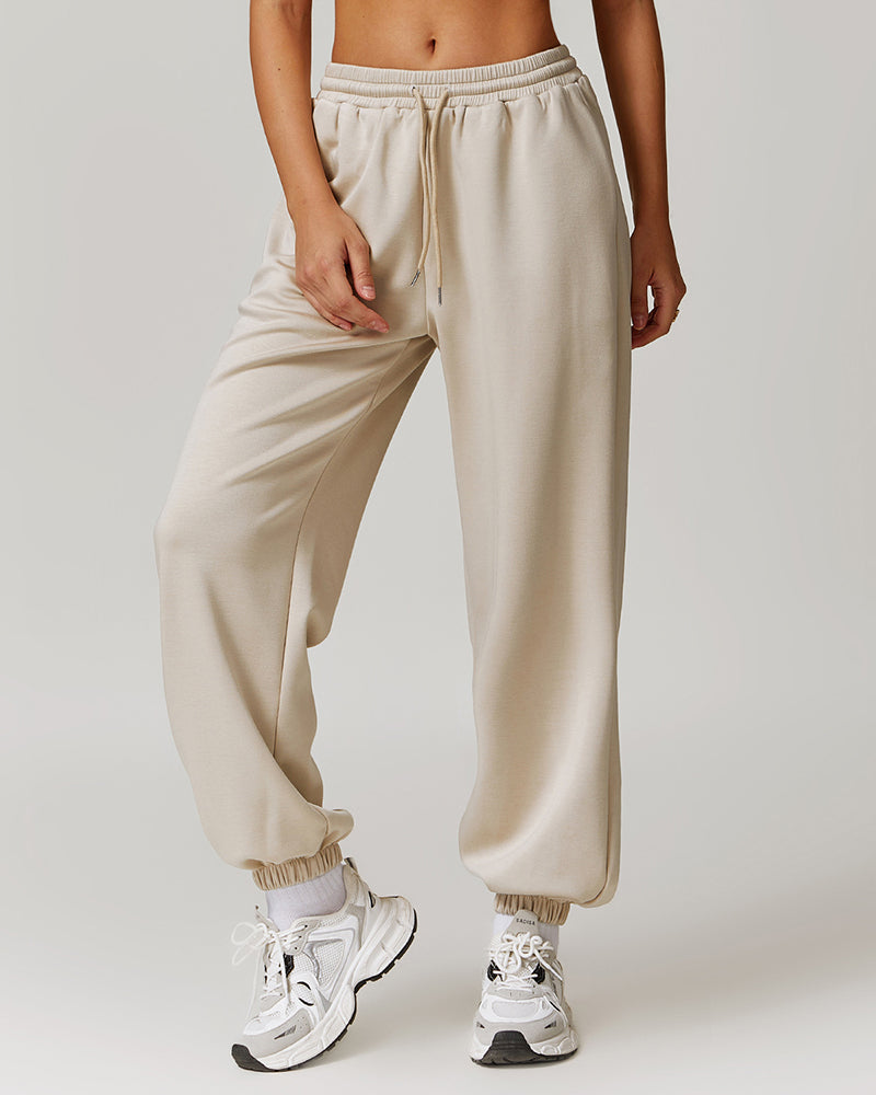 New High Waisted Casual Loose Sweatpants Straight Leg Sports Trousers S-XL