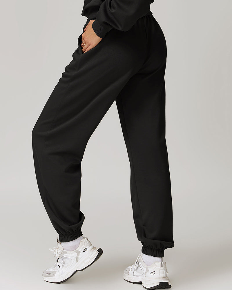 New High Waisted Casual Loose Sweatpants Straight Leg Sports Trousers S-XL