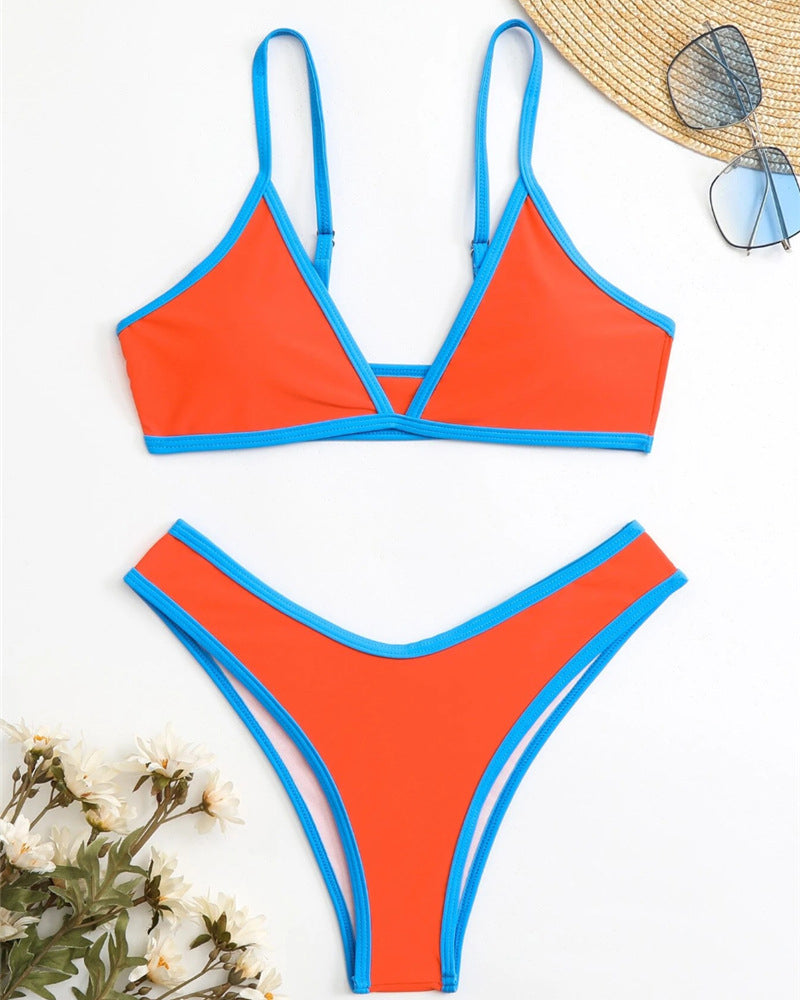 Solid Color Women Sporty Bikini Set S-L