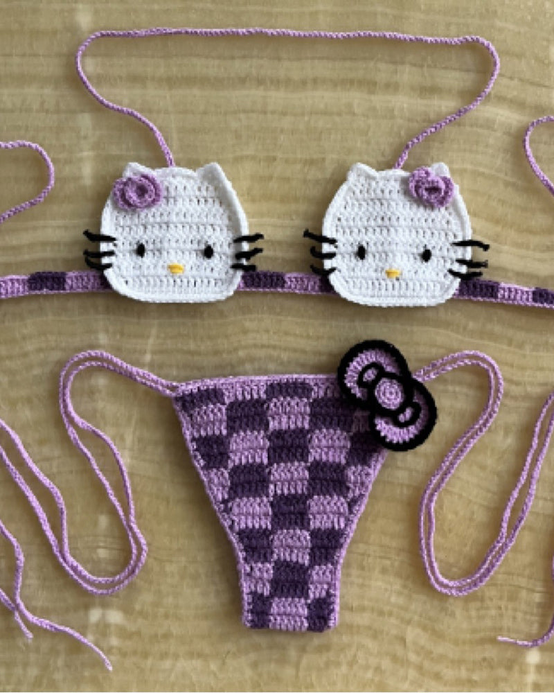 Crochet Knitted Cute Sexy Bikini