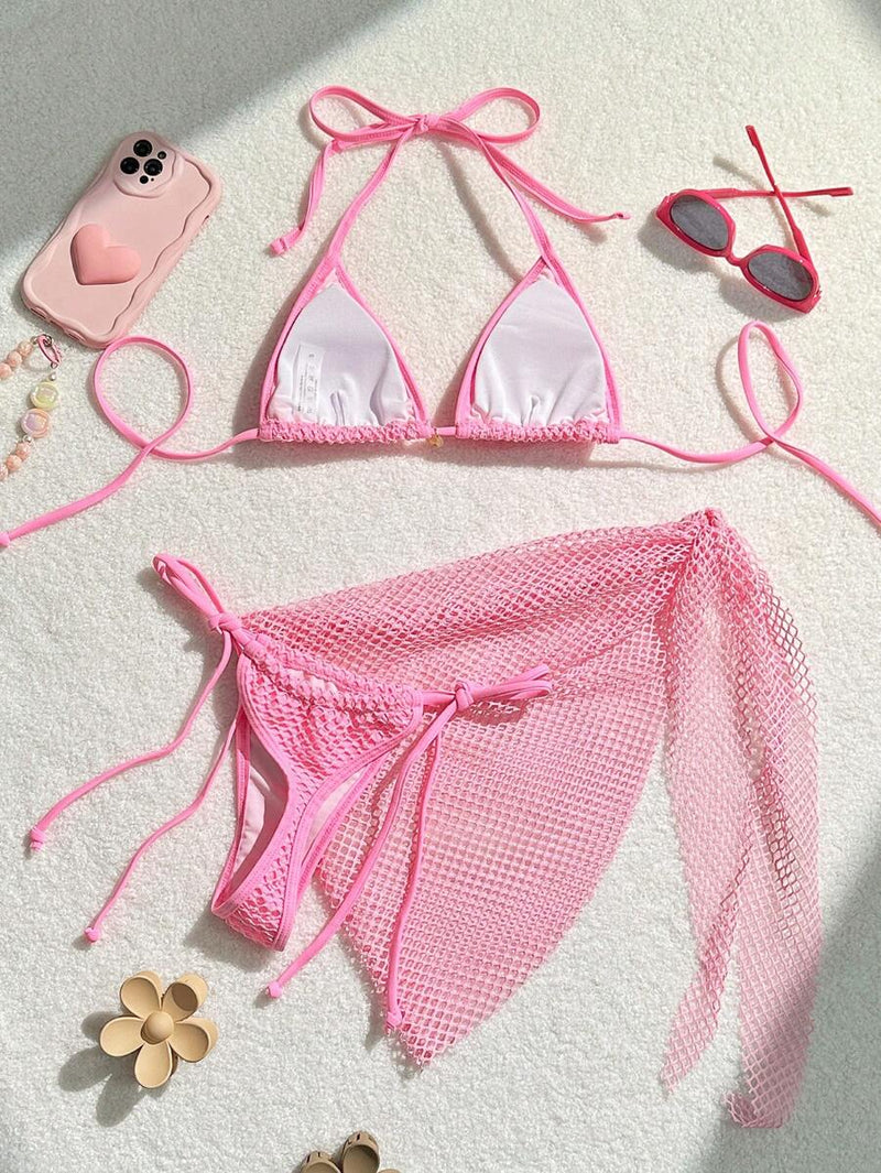 Shell Wholesale Cute Beach Bikin 3pcs Set S-XL