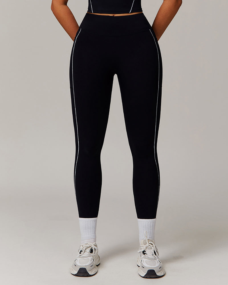 Factory Price High Quality Side Pocket Running Fitness Pants Leggings S-XL