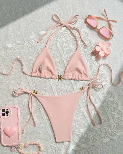 Wholesale Women Pink Cute Girl Swimming Wear