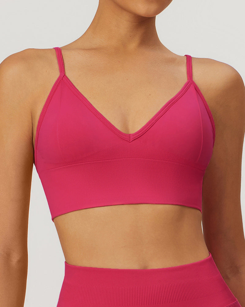 Women Sling Seamless Quick Drying Fitness Sports Bra S-XL