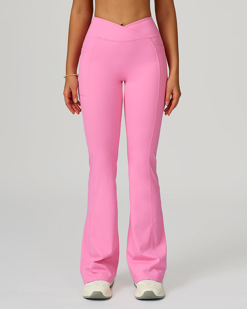 Women Criss High Waist Wide Leg Running Dancing Pilates Pants S-XL