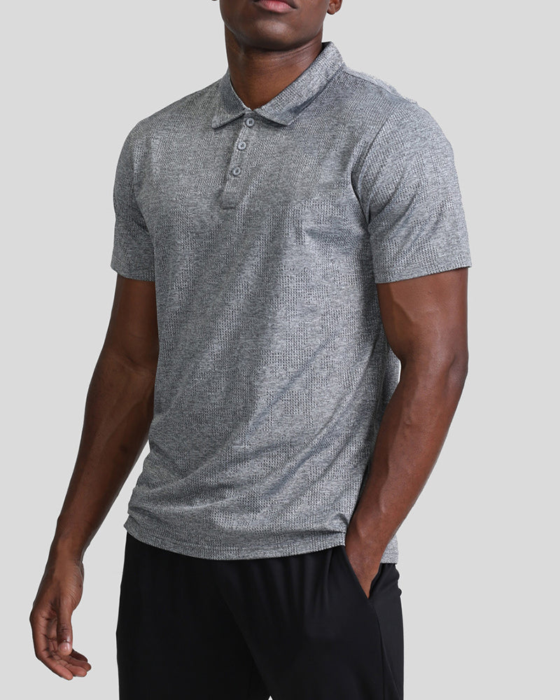 Fitness Short Sleeve Lapel Quickly Drying Men&