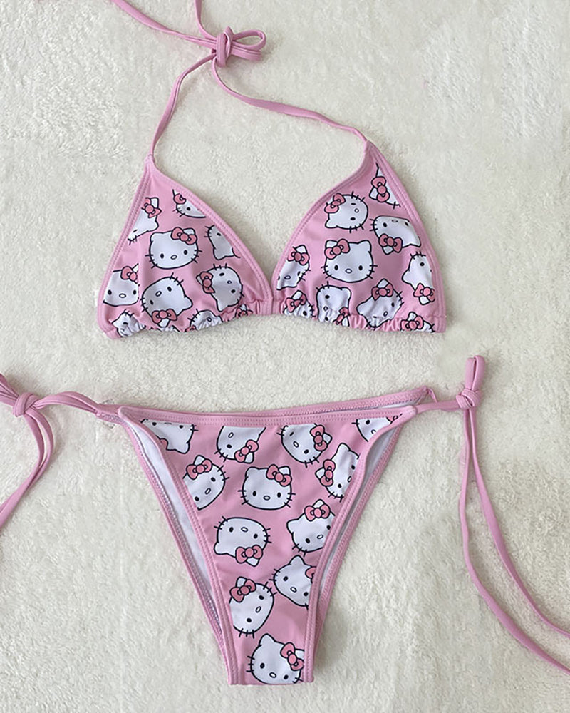 Hello Kitty Cute Beach Sexy Bikini Set S-XL