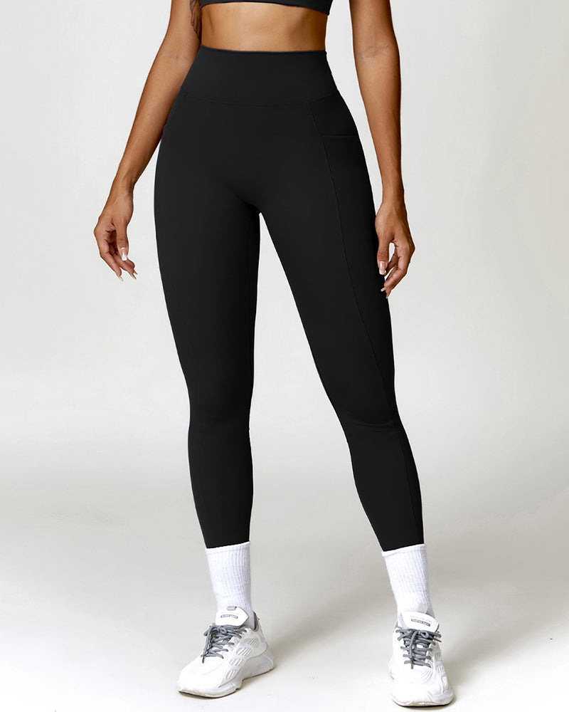 Wholesale OEM ODM Women Gym Solid Color Workout Pants S-XL