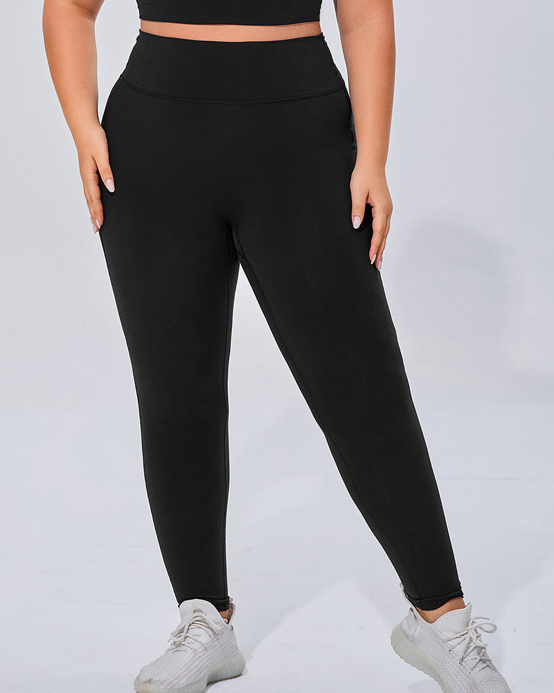 Women High Waist Breathable Plus Size Sports Pants S-3XL